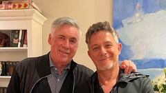 Ancelotti junto a Alejandro Sanz.