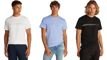 Camisetas de Tommy Jeans para hombre azul, blanca y negra