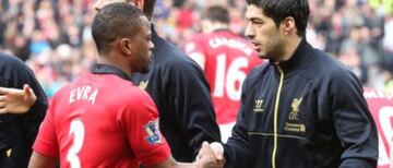 A contentious handshake with Patrice Evra