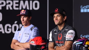 Martín y Márquez en la rueda de prensa de Aragón.