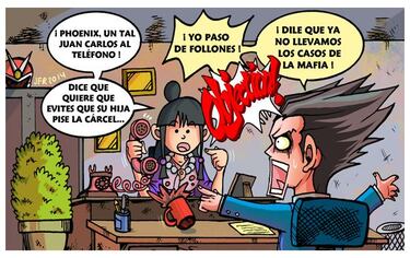 Cómic: Phoenix Wright recibe un caso muy Real