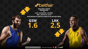 Golden State Wariors vs. Los Angeles Lakers: horario, TV, pronósticos, estadísticas y clasificación