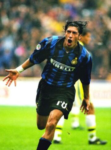 1997: Iván Zamorano con 9 goles en Inter de Milán (Italia).