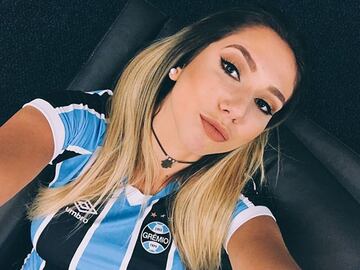 Carolina Potaluppi, la hija del entrenador del Gremio Renato Gaúcho.