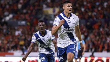 Guillermo Martinez celebrate shis goal 2-3 of Puebla during the game Atlas vs Puebla, corresponding to Round 10 of the Torneo Apertura 2023 of the Liga BBVA MX, at Jalisco Stadium, on September 28, 2023.
<br><br>
Guillermo Martinez celebra su gol 2-3 de Puebla durante el partido Atlas vs Puebla, correspondiente a la Jornada 10 del Torneo Apertura 2023 de la Liga BBVA MX, en el Estadio Jalisco, el 28 de Septiembre de 2023.