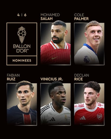 Estos son los nominados al Balón de Oro 2025
