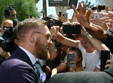 La llegada de Mayweather y McGregor a Las Vegas