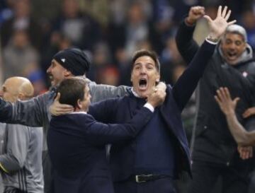 El Celta celebró el pase a semifinales.