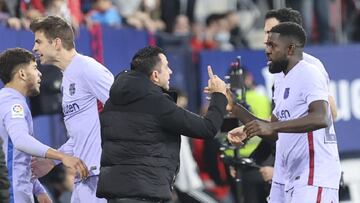 12/12/21 PARTIDO PRIMERA DIVISION
OSASUNA - BARCELONA
XAVI HERNANDEZ UMTITI PIQUE ALEGRIA