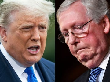 Donald Trump recently called Mitch McConnell "a dour, sullen, and unsmiling political hack” following the Kentucky senator's rebuke of the former president over his role in the Capitol riots.