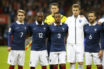 Los franceses Antoine Griezmann, Lassana Diarra, Patrice Evra, Yohan Cabaye y el inglés Eric Dier. 