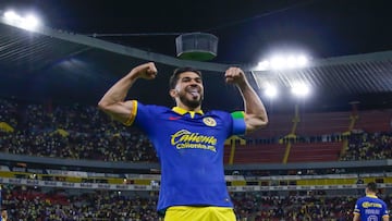 during the 10th round match between Atlas and America as part of the Torneo Clausura 2024 Liga BBVA MX at Jalisco Stadium on March 02, 2024 in Guadalajara, Jalisco, Mexico.