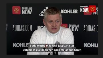 Solskjaer se postula rotundamente en contra del racismo en redes sociales