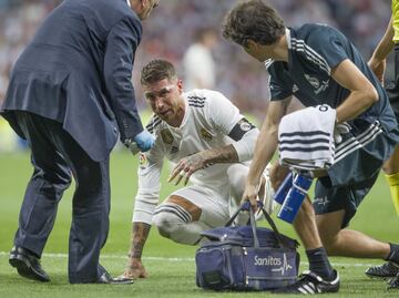 Golpe de Sergio Ramos con Saúl.