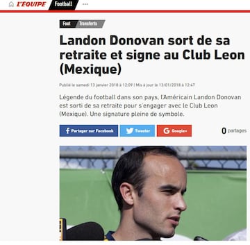 L'Equipe de Francia tuvo que aclarar dónde juega el León 