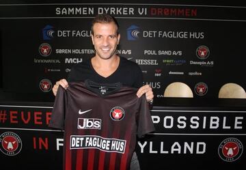 Van der Vaart, con la camiseta del Midtjylland.