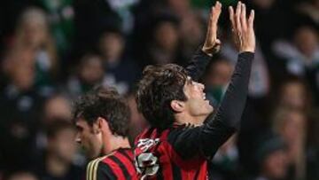 Kak&aacute; celebra el gol ante el Celtic. 