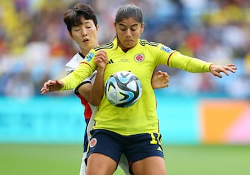 Mira las mejores imágenes del debut de la Selección Colombia en el Mundial Femenino de Australia y Nueva Zelanda ante Corea del Sur.