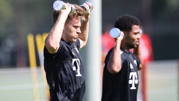 Joshua Kimmich, en un entrenamiento del Bayern.