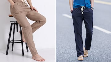 Pantalón de lino para hombre de la marca Hoerev en Amazon