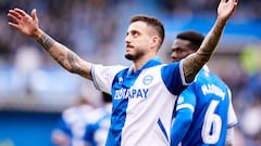 Joselu en su etapa del Alavés.