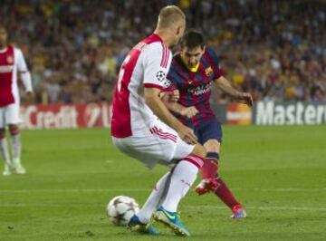Champions League. Grupo H. Barcelona - Ajax. 4-0. Messi anota el cuarto gol.