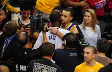 Dos de los mejores bases de la liga. Chris Paul y Stephen Curry.