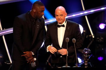 Gianni Infantino y Idris Elba.