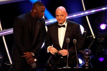 Gianni Infantino y Idris Elba.