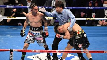 Kazuto Ioka noquea a Kosei Tanaka durante su combate.