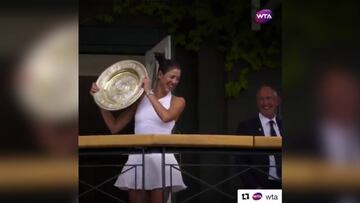 Felicidad absoluta: así celebró Muguruza su título de Wimbledon