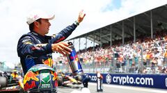 El piloto mexicano cumplió con una buena carrera sprint, quedando solo por detrás de su compañero de equipo Max Verstappen y del piloto monegasco Charles Leclerc.