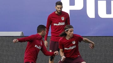 Carrasco se entrenó como uno más y ya está recuperado