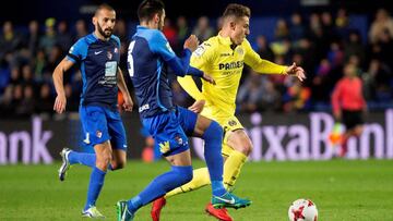 Raba, en un lance del encuentro copero ante la Ponferradina.