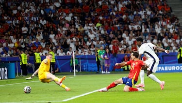 2-1. Asistencia de Marc Cucurella para el delantero de la Real Sociedad, que no perdona, y manda el balón al fondo de la portería de Jordan Pickford.