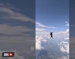 Video: Skydiver walks in the sky