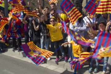 Gran ambiente por las calles de Barcelona. 