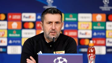 11/12/23 CHAMPIONS LEAGUE RUEDA DE PRENSA NENAD BJELICA ENTRENADOR UNION BERLIN 
