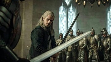 Una escena de batalla en The Witcher.