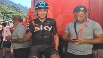 Chris Froome se mostró feliz por ser líder de la clasificación general tras la tercera etapa de la Vuelta a España