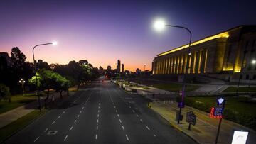 BUENOS AIRES, ARGENTINA - MARCH 20:  General view of an empty Figueroa Alcorta avenue and Buenos Aires Law school&#039;s during the first day of total quarantine on March 20, 2020 in Buenos Aires, Argentina. President Alberto Fernandez declared a national mandatory quarantine until March 31st to reduce the circulation of the COVID-19 outbreak. Only those who work in the health system, production and commercialization of food, press and other essential services are authorized to circulate. (Photo by Marcelo Endelli/Getty Images)