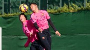 Iniesta y Mathieu continúan con su trabajo de fisioterapia