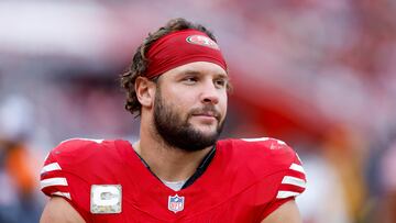 Quarterback Brock Purdy returns for the Niners in Buffalo, but defensive end Bosa, along with Trent Williams, remains unavailable.
