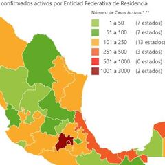 Mapa y casos de coronavirus en México por estados hoy 4 de mayo