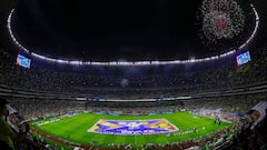    Protocolo during the final second leg match between America and Cruz Azul as part of the Torneo Clausura 2024 Liga BBVA MX at Azteca Stadium on May 26, 2024 in Mexico City, Mexico.
