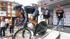 Valverde estrenó una bici del mismo modelo que Wiggins