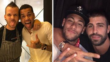 El 'se queda' de Dabiz Muñoz y Dani Alvés y el original de Piqué con Neymar.