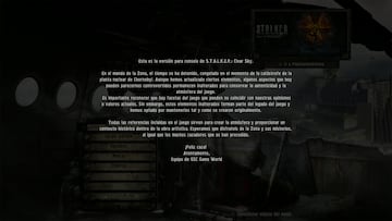 stalker clear sky mensaje disclaimer ucrania rusia
