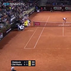 Nadie lo esperaba: Imperdible reacción de Djokovic ante este espectacular punto de Del Potro