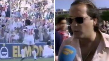 Los palos del sevillismo a Maradona cuando jugaba all¨ª